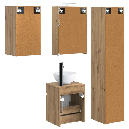 Badrumsskåpsset 5 pcs Artisan-ek 43 x 16 x 62,5 cm