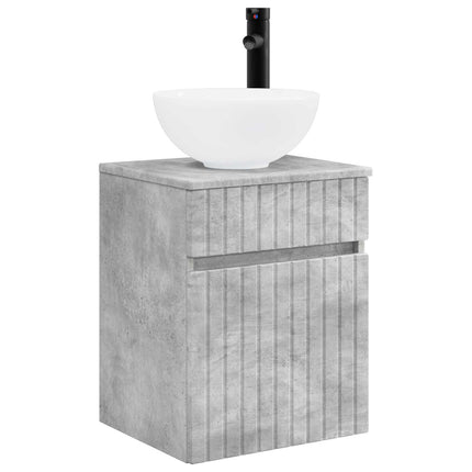 Badrumsskåpsset 5 pcs Betonggrå 43 x 11,5 x 60,5 cm