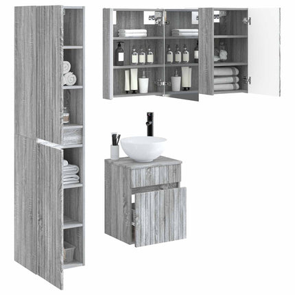 Badrumsskåpsset 5 pcs Grå Sonoma 43 x 11,5 x 60,5 cm