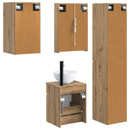 Badrumsskåpsset 5 pcs Artisan-ek 43 x 11,5 x 60,5 cm