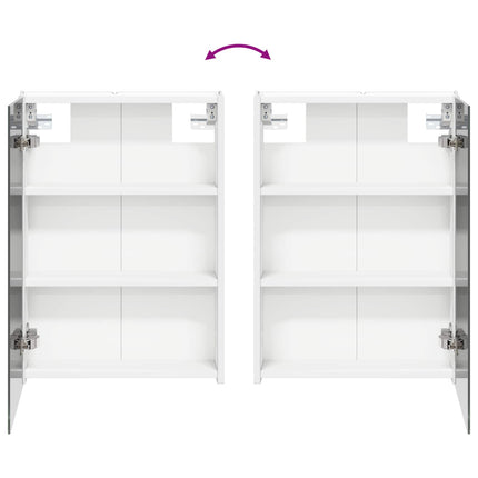 Badrumsskåpsset 4 pcs Vit 43 x 11,5 x 60,5 cm Konstruerat trä
