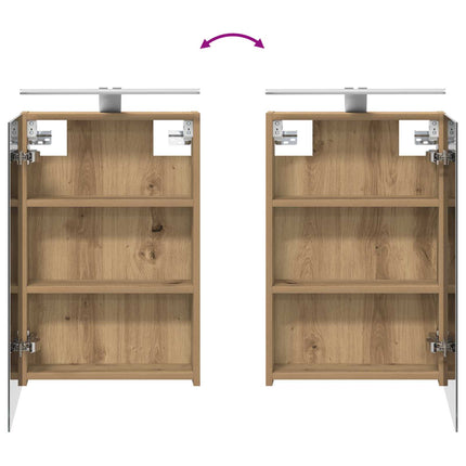 Badrumsmöbelset 4 pcs Artisan-ek Konstruerat trä och glas