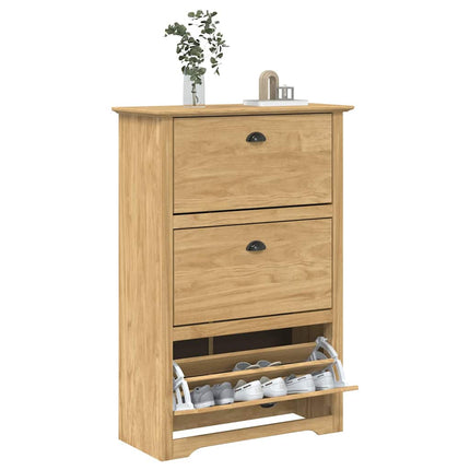 Skoställ BODO 80 x 35 x 118 cm Konstruerat trä Honung brun