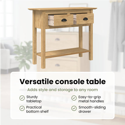 Konsolbord BODO Honung brun 91 x 34.7 x 74 cm Konstruerat trä