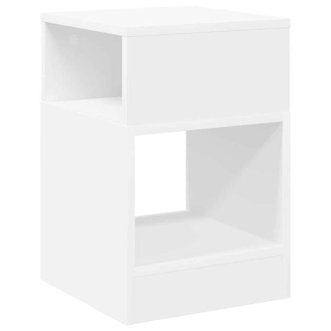 Sidobord Vit 30,5 x 30 x 45 cm Konstruerat trä