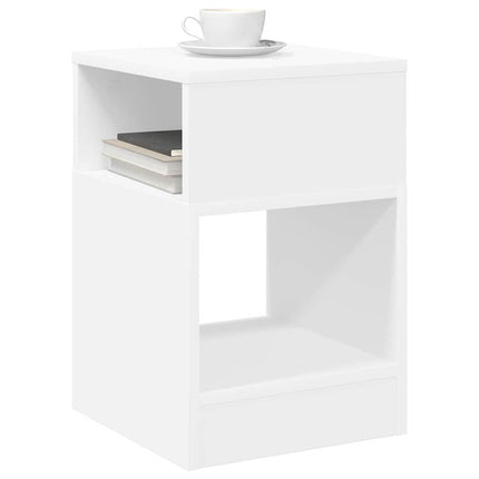 Sidobord 2 pcs Vit 30,5 x 30 x 45 cm Konstruerat trä