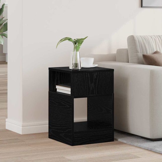 Sidobord Svart Ek 30,5 x 30 x 45 cm Konstruerat trä