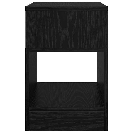 Sidobord 2 pcs Svart Ek 30,5 x 30 x 45 cm Konstruerat trä
