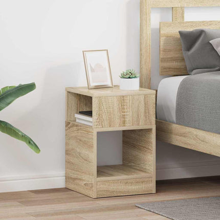 Sidobord 2 pcs Sonoma-ek 30,5 x 30 x 45 cm Konstruerat trä