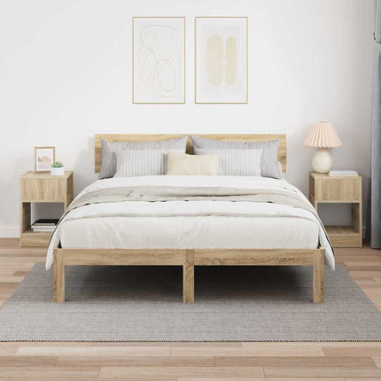 Sidobord 2 pcs Sonoma-ek 30,5 x 30 x 45 cm Konstruerat trä
