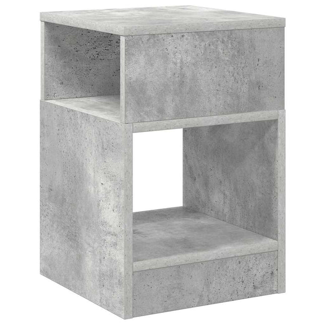 Sidobord Betonggrå 30,5 x 30 x 45 cm Konstruerat trä