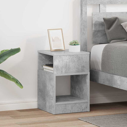 Sidobord 2 pcs Betonggrå 30,5 x 30 x 45 cm Konstruerat trä