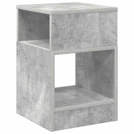 Sidobord 2 pcs Betonggrå 30,5 x 30 x 45 cm Konstruerat trä