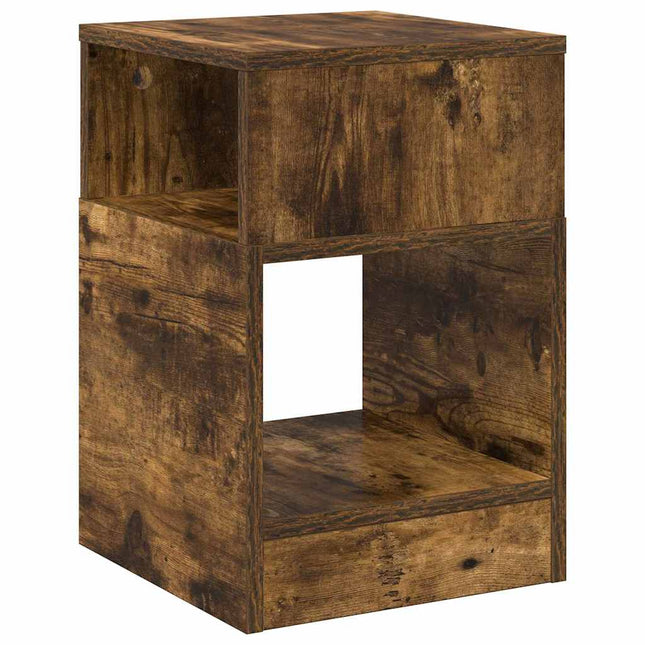 Sidobord Rökt ek 30,5 x 30 x 45 cm Konstruerat trä