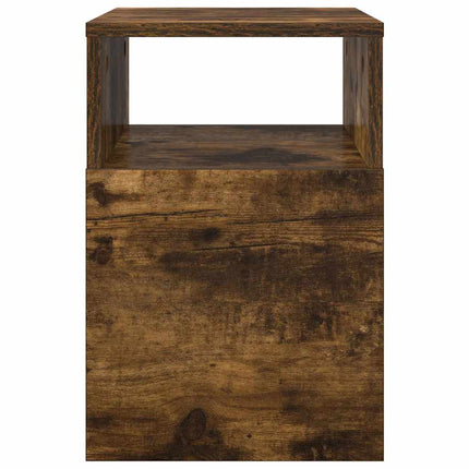 Sidobord Rökt ek 30,5 x 30 x 45 cm Konstruerat trä