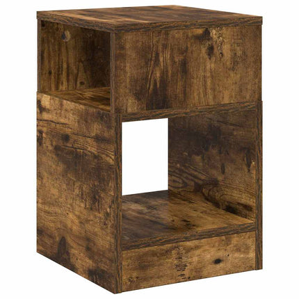 Sidobord 2 pcs Rökt ek 30,5 x 30 x 45 cm Konstruerat trä