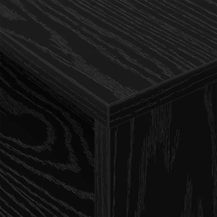 Sidobord 2 pcs Svart Ek 40,5 x 40 x 45 cm Konstruerat trä