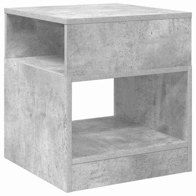 Sidobord Betonggrå 40,5 x 40 x 45 cm Konstruerat trä