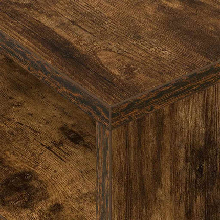 Sidobord 2 pcs Rökt ek 40,5 x 40 x 45 cm Konstruerat trä