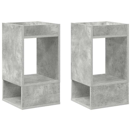 Sidobord 2 pcs Betonggrå 30 x 30 x 56 cm Konstruerat trä