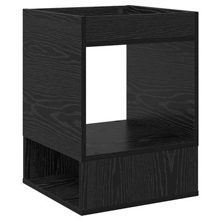 Sidobord 2 pcs Svart Ek 40 x 40 x 56 cm Konstruerat trä