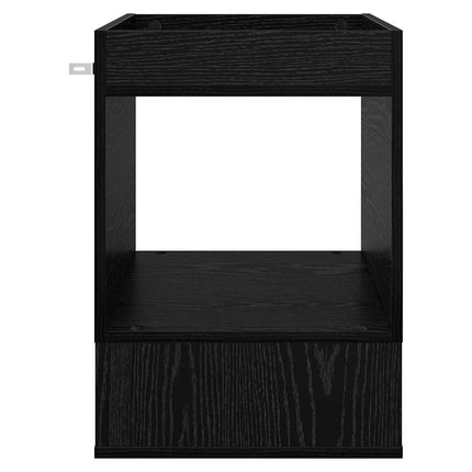 Sidobord 2 pcs Svart Ek 40 x 40 x 56 cm Konstruerat trä