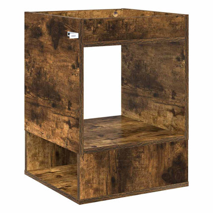 Sidobord 2 pcs Rökt ek 40 x 40 x 56 cm Konstruerat trä