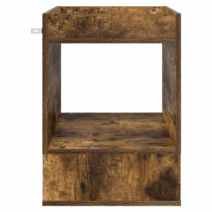 Sidobord 2 st Rökt ek 40 x 40 x 56 cm Konstruerat trä
