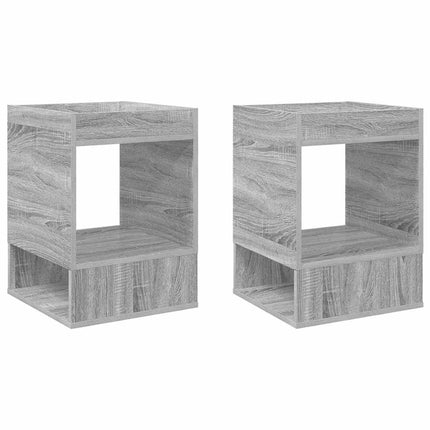 Sidobord 2 pcs Grå Sonoma 40 x 40 x 56 cm Konstruerat trä