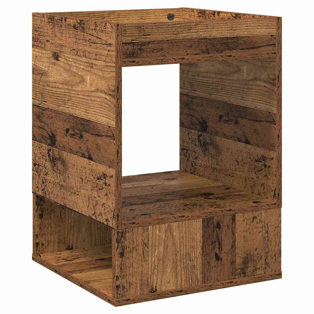 Sidobord 2 st Gammalt trä 40 x 40 x 56 cm Konstruerat trä
