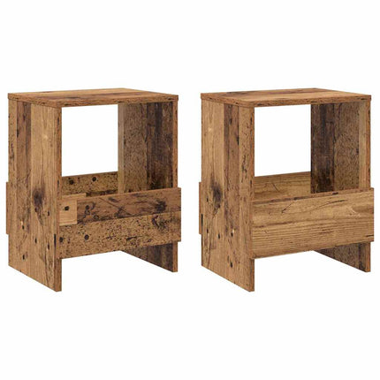Tidningshylla 2 pcs Gammalt trä 35 x 30 x 45 cm
