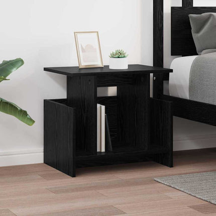 TV-bänk Svart Ek 50 x 35 x 45 cm Konstruerat trä