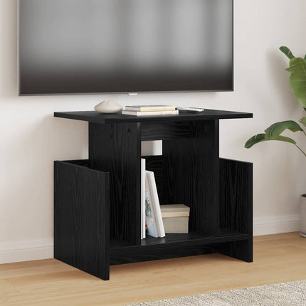 TV-bänk 2 pcs Svart Ek 50 x 35 x 45 cm Konstruerat trä