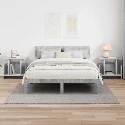 TV-bänk 2 pcs Betonggrå 50 x 35 x 45 cm Konstruerat trä