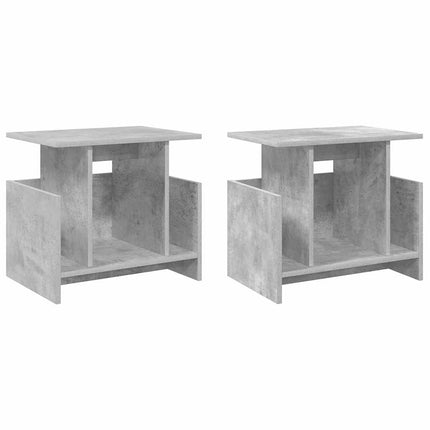 TV-bänk 2 pcs Betonggrå 50 x 35 x 45 cm Konstruerat trä