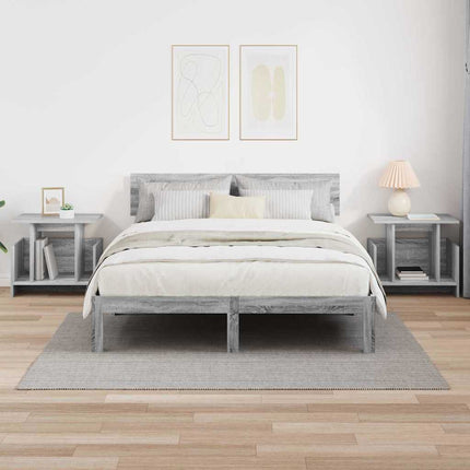 TV-bänk 2 pcs Grå Sonoma 50 x 35 x 45 cm Konstruerat trä