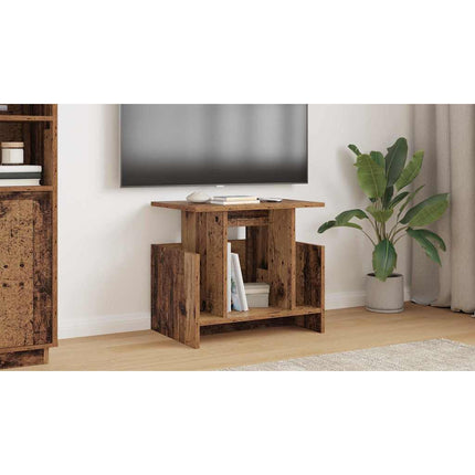 TV-bänk 50 x 35 x 45 cm Gammalt trä Konstruerat trä