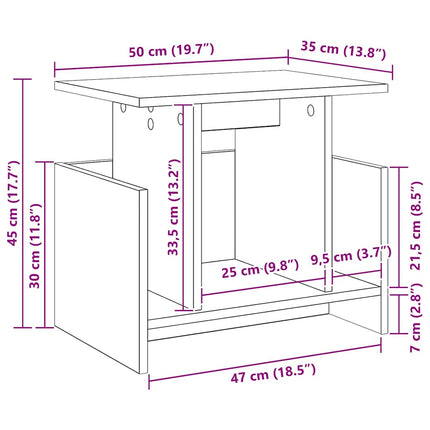 TV-bänk Artisan Ek 50 x 35 x 45 cm Konstruerat trä