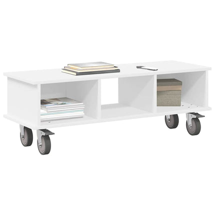 TV-bänk Vit 100 x 35 x 35 cm Konstruerat trä