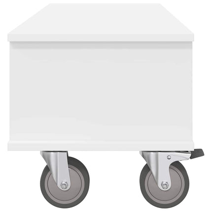 TV-bänk Vit 100 x 35 x 35 cm Konstruerat trä