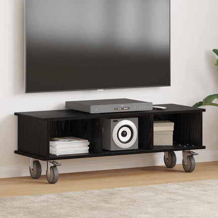 TV-bänk Svart Ek 100 x 35 x 35 cm Konstruerat trä