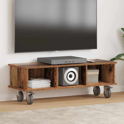 TV-bänk Gammalt trä 100 x 35 x 35 cm Konstruerat trä