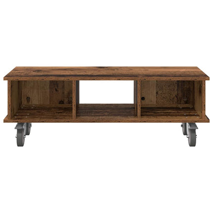 TV-bänk 100 x 35 x 35 cm Gammalt trä Konstruerat trä