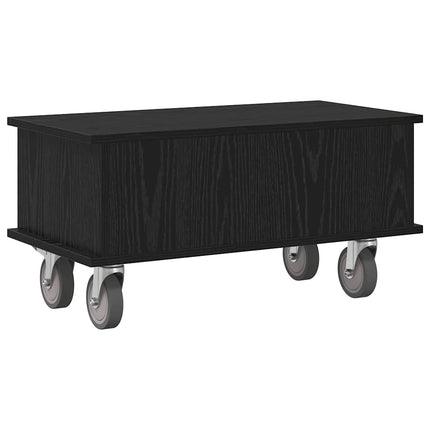 TV-bänk Svart Ek 68,5 x 35 x 35 cm Konstruerat trä
