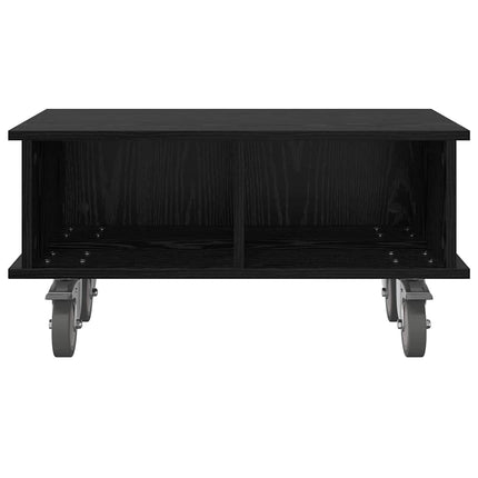 TV-bänk Svart Ek 68,5 x 35 x 35 cm Konstruerat trä