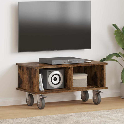TV-bänk Rökt ek 68,5 x 35 x 35 cm Konstruerat trä