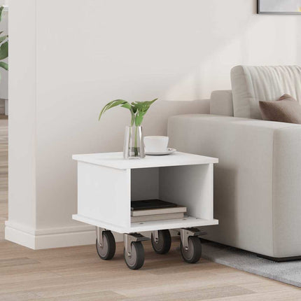 TV-bänk Vit 37 x 35 x 35 cm Konstruerat trä