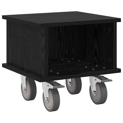 TV-bänk Svart Ek 37 x 35 x 35 cm Konstruerat trä