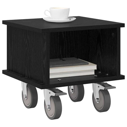TV-bänk Svart Ek 37 x 35 x 35 cm Konstruerat trä