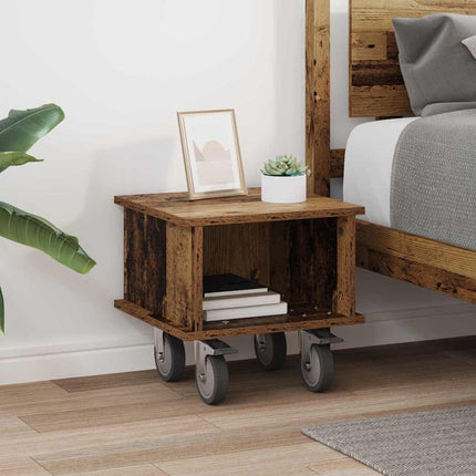 TV-bänk Gammalt trä 37 x 35 x 35 cm Konstruerat trä